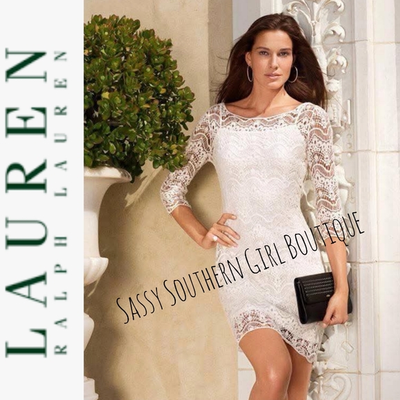 Ralph Lauren Dresses & Skirts - 🆕⭐ Lauren Ralph Lauren White Crochet Mini Dress